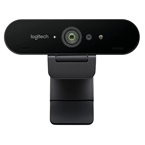 Logitech BRIO ULTRA-HD PRO Webcam, 4K HD 1080p, 5-fach Zoom, Hohe Bildfrequenz, HDR und RightLight 3, USB-Anschluss, Gesichtserkennung...