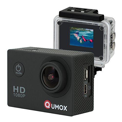 QUMOX Actioncam SJ4000, Action Sport Kamera Camera Waterproof, Full HD, 1080p Video, Helmkamera, Schwarz